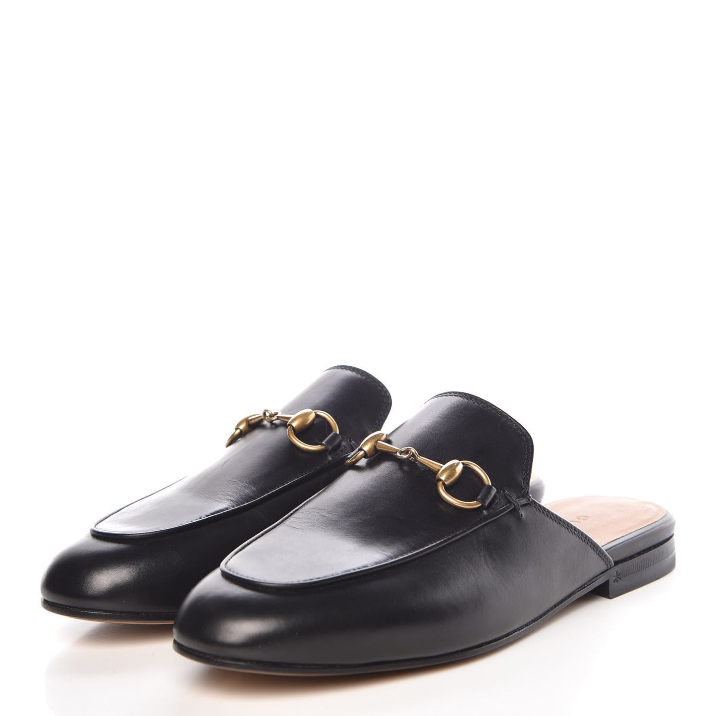 Calfskin Womens Princetown Slippers 35 Black