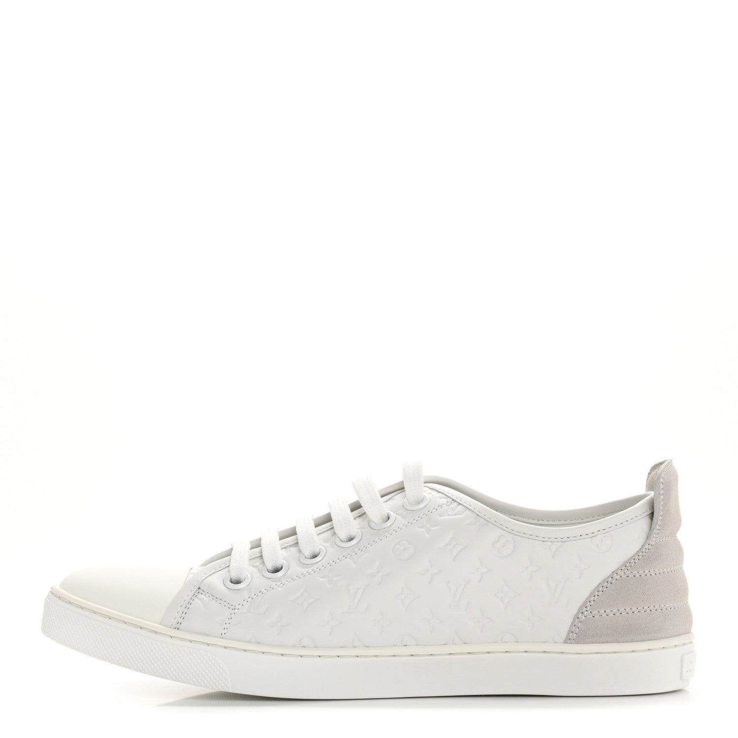Louis Vuitton Calfskin Suede Monogram Punchy Sneaker 38 White 1 of 8
