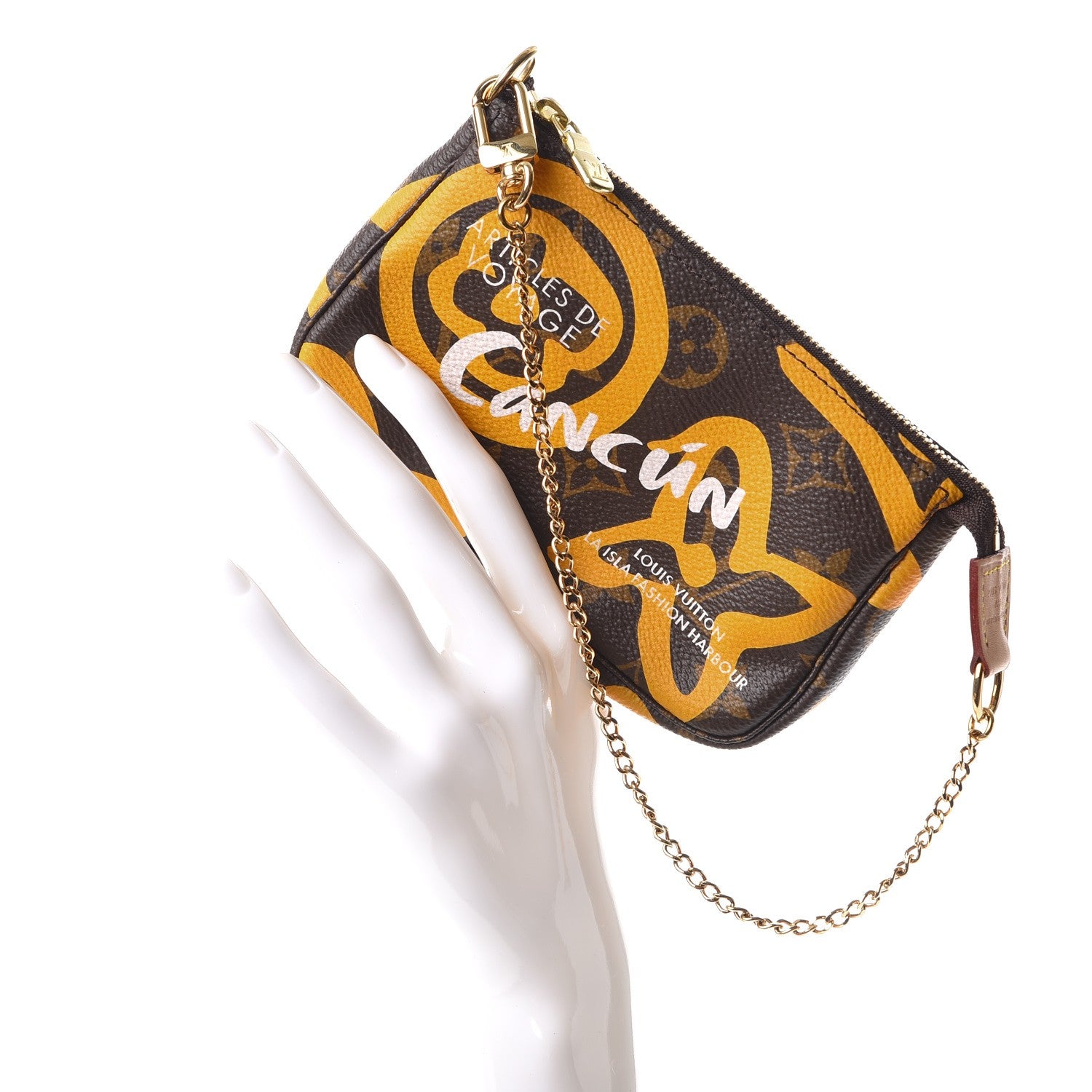 Louis Vuitton Monogram Tahitienne Cancun Mini Pochette Accessories 2 of 8