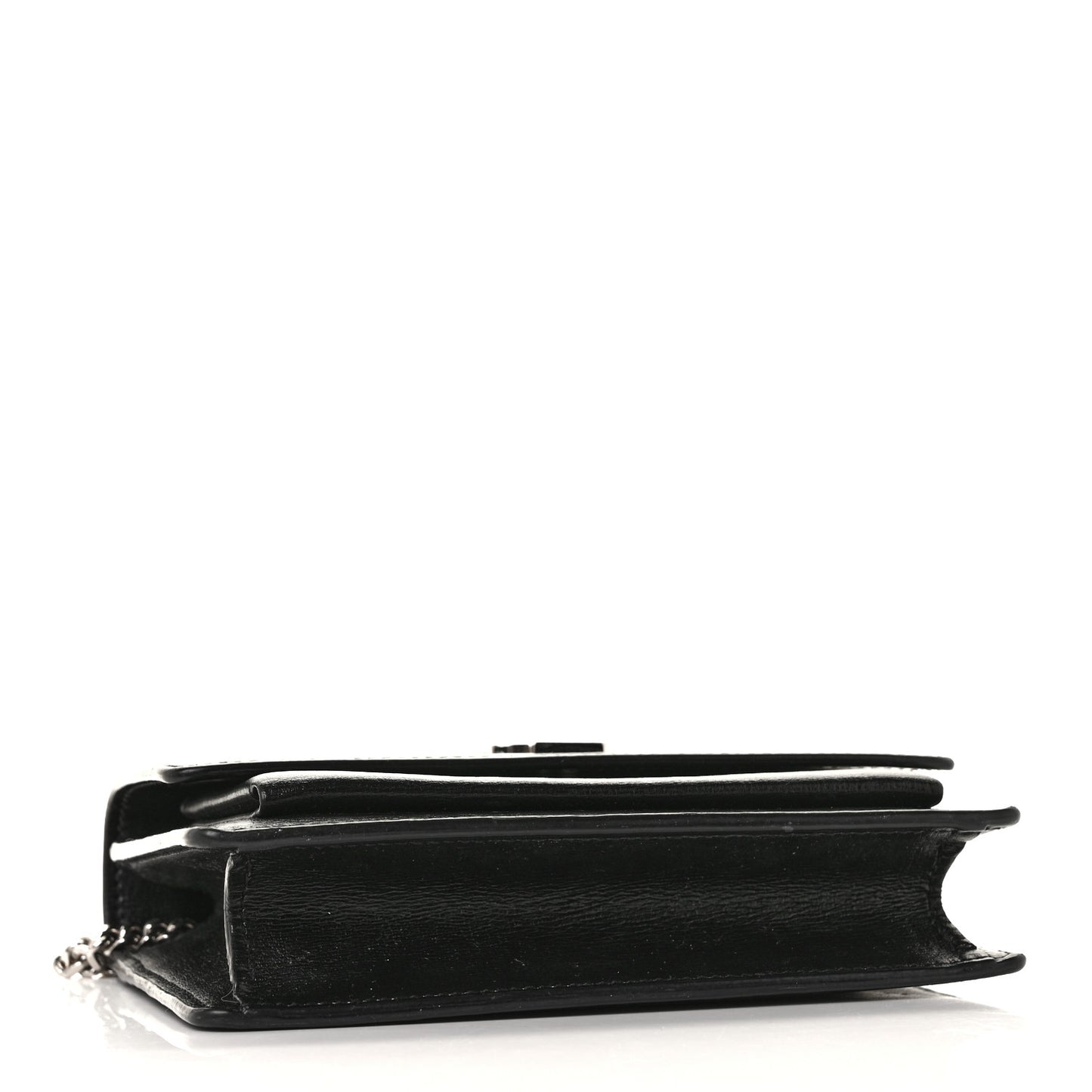 Calfskin Monogram Sunset Chain Wallet Black
