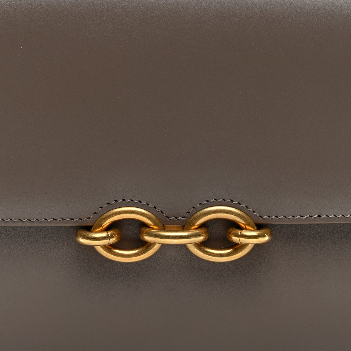Saint Laurent Smooth Calfskin Le Maillon Satchel Greyish Brown 7 of 9