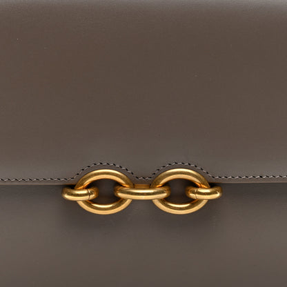 Saint Laurent Smooth Calfskin Le Maillon Satchel Greyish Brown 7 of 9