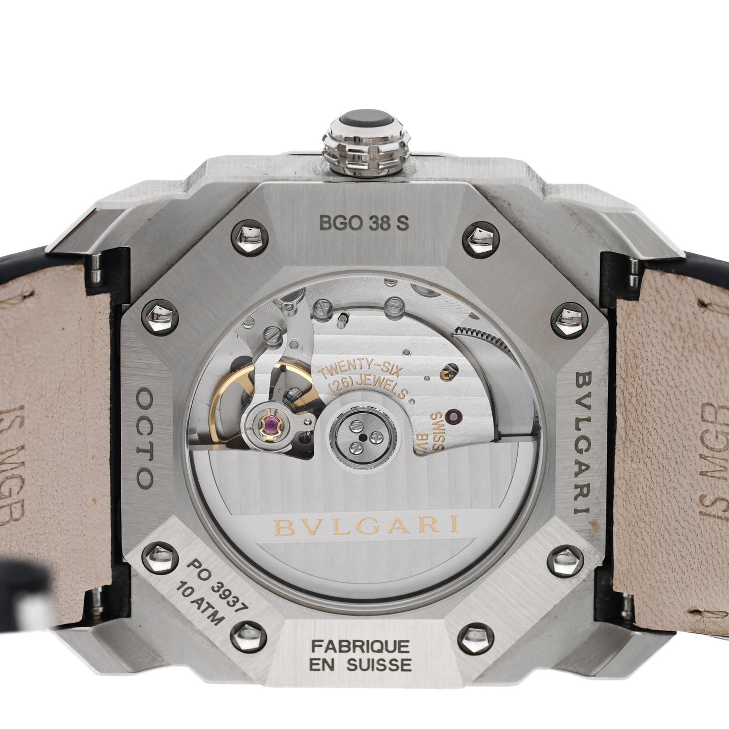 Stainless Steel Alligator 38mm Octo Automatic Watch Blue