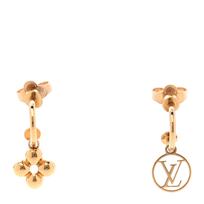 Louis Vuitton Brass Blooming Earrings Gold 1 of 4