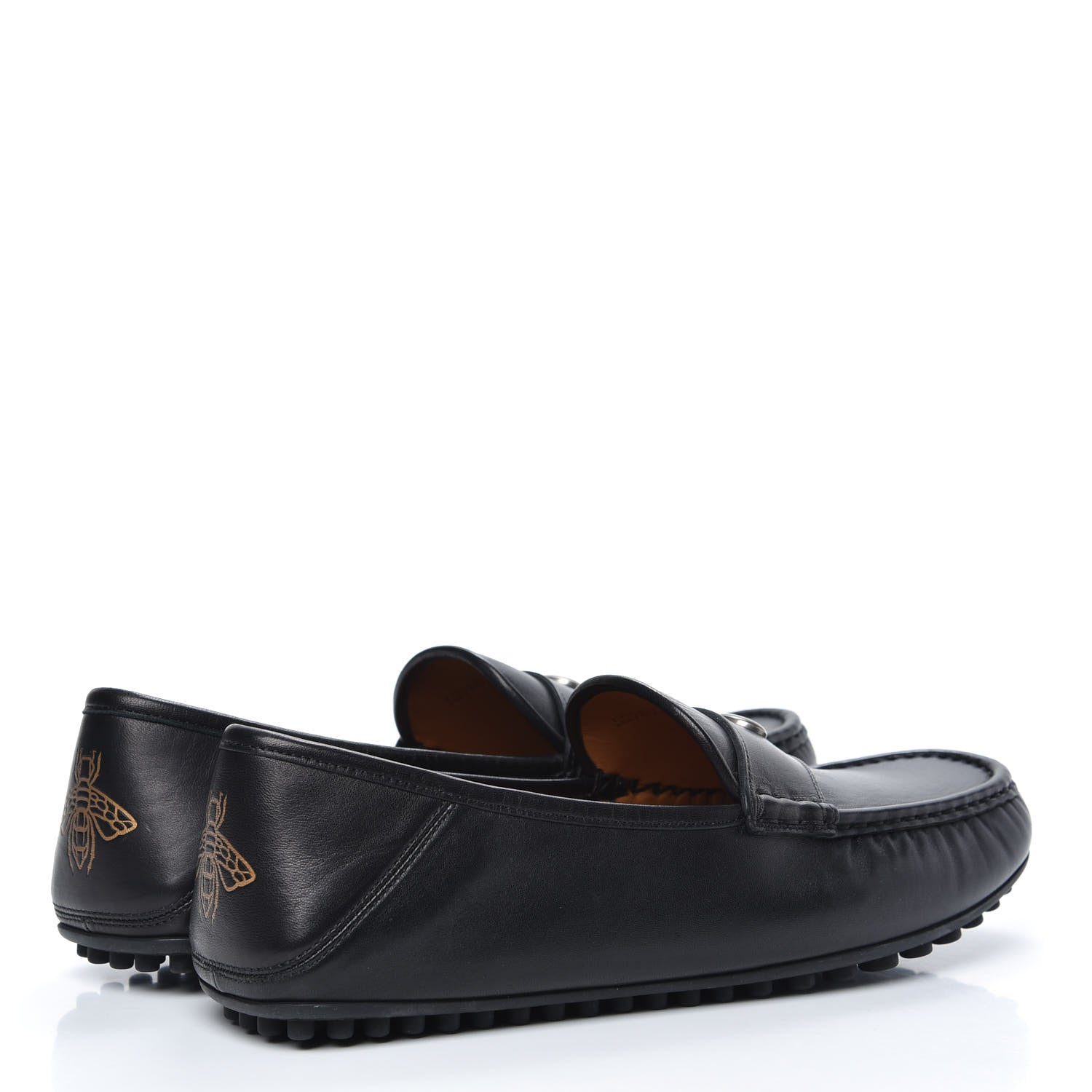 Gucci Nappa Mens Driver Loafers 8 Black 4 of 9