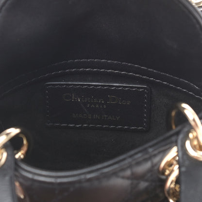 Christian Dior Lambskin Cannage Micro Lady Dior Black 6 of 9