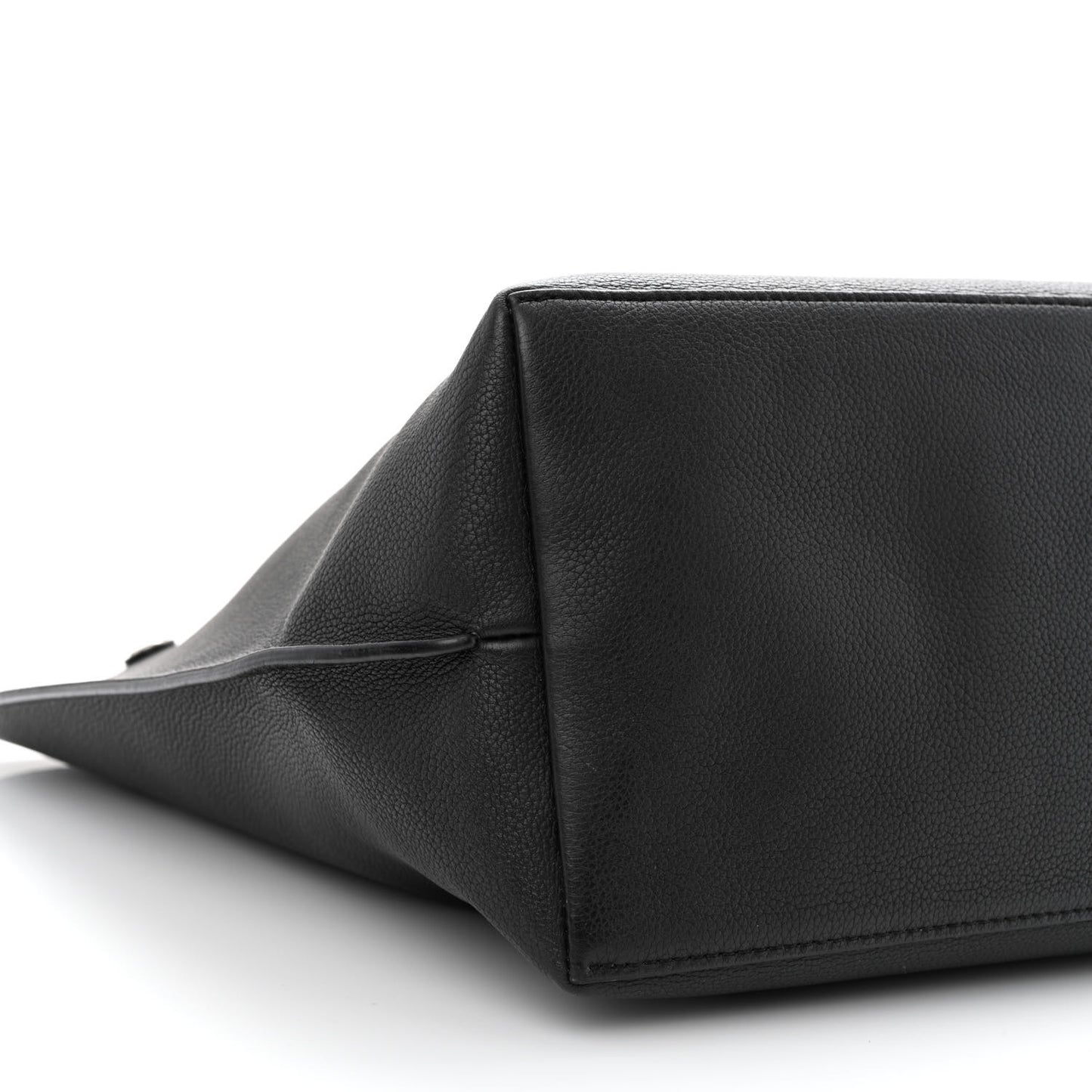 Calfskin Lockme Go Tote Black