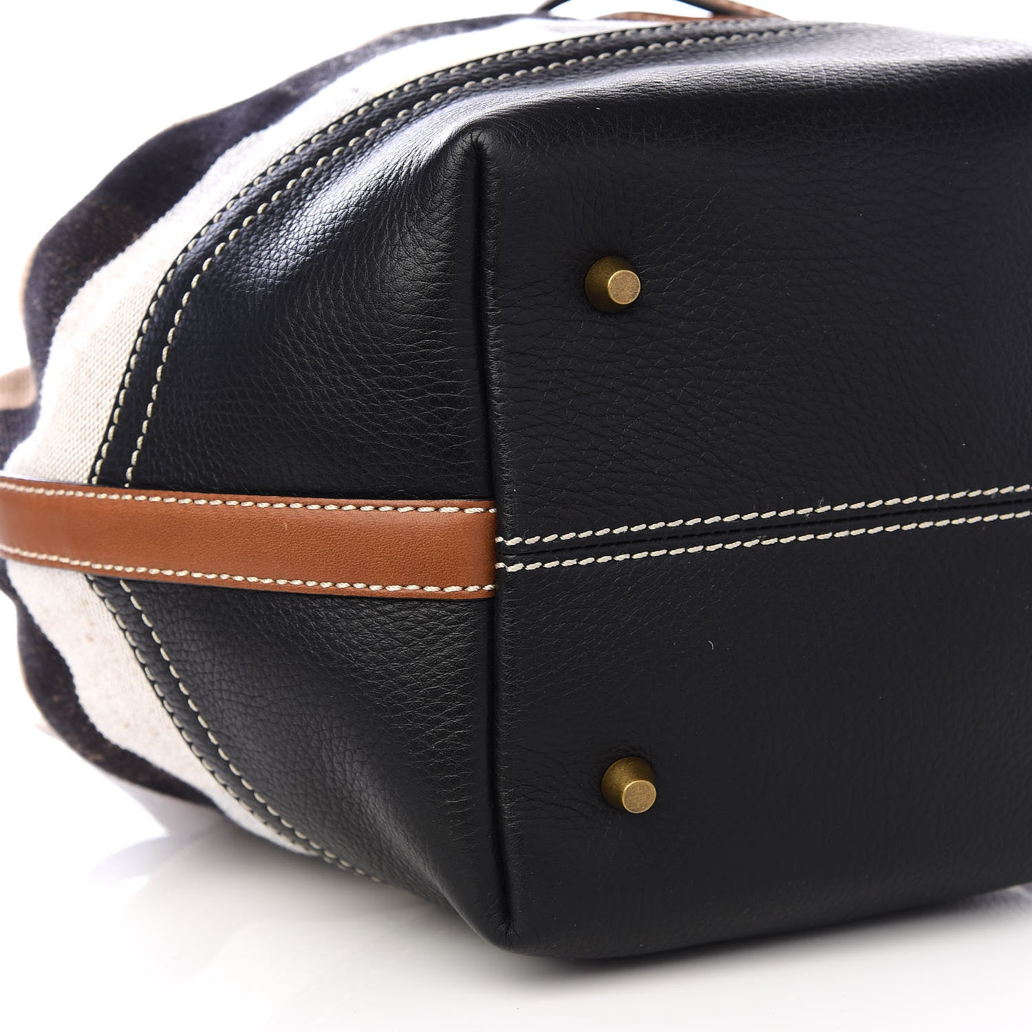 Burberry Canvas Mega Check Small Bucket Tan 6 of 8
