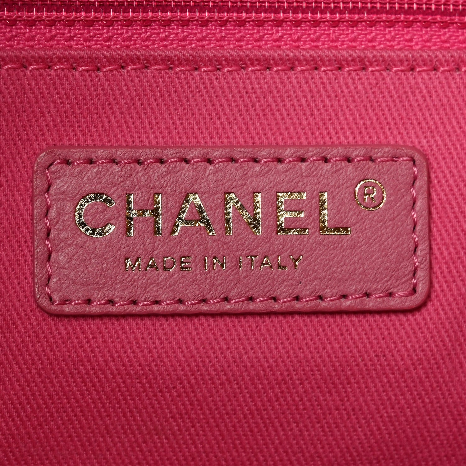 Chanel Straw Raffia Calfskin Striped Medium Deauville Tote Dark Beige Fuchsia Navy Blue 6 of 11