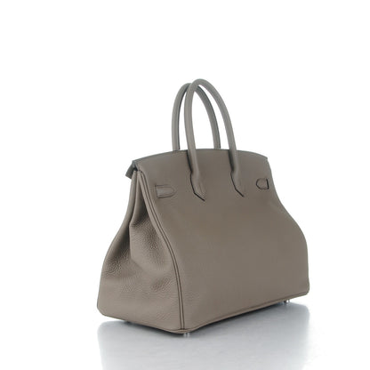 Hermes Taurillon Clemence Birkin 35 Etain 3 of 25