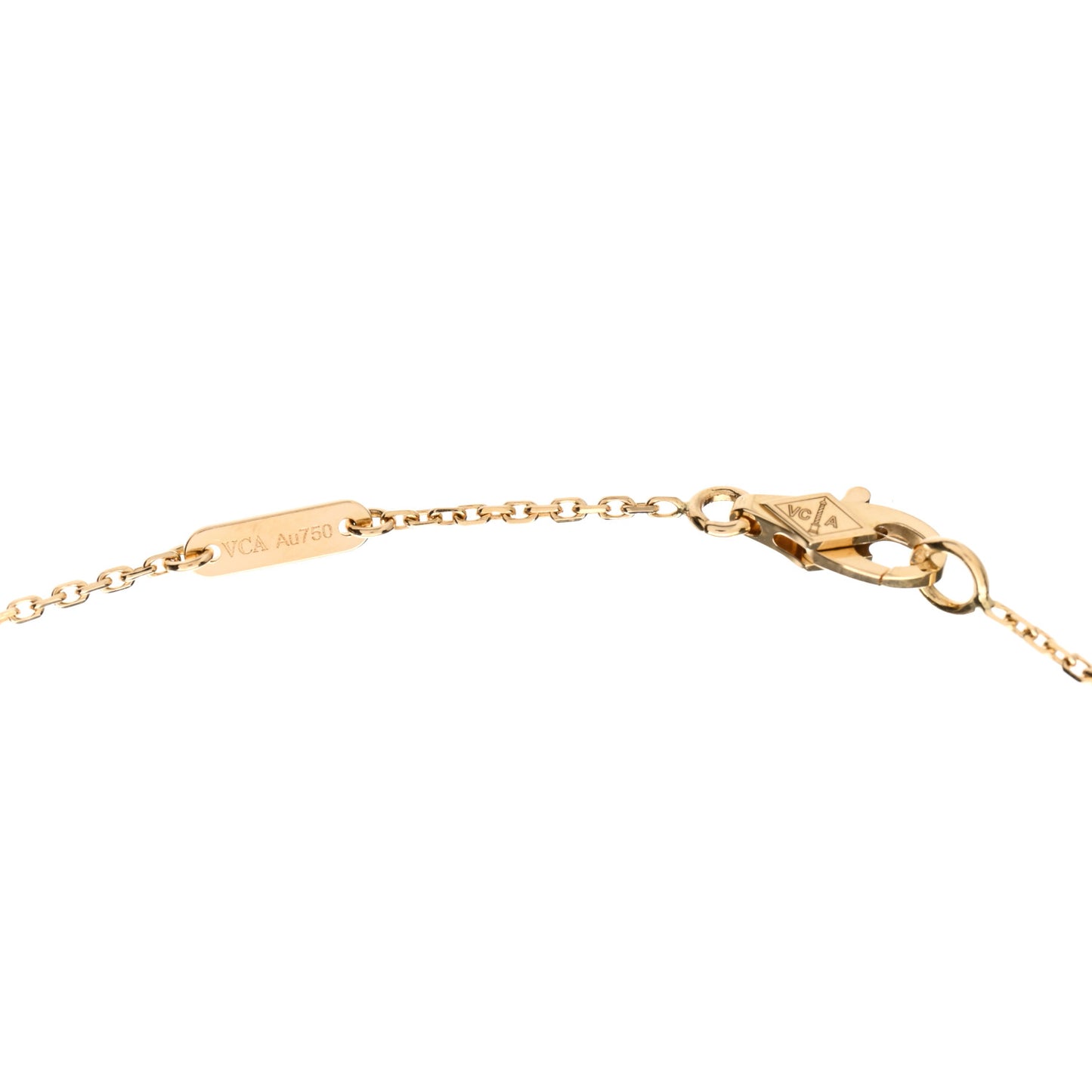 18K Yellow Gold Mother of Pearl Sweet Alhambra Butterfly Pendant Necklace