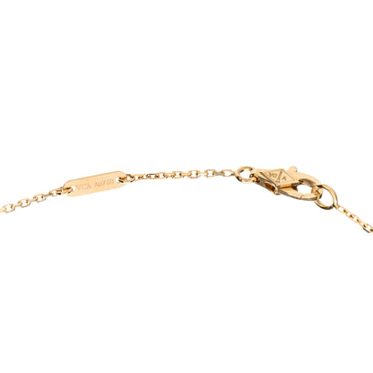 Van Cleef & Arpels 18K Yellow Gold Mother of Pearl Sweet Alhambra Butterfly Pendant Necklace 4 of 5