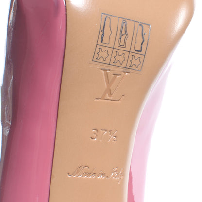 Louis Vuitton Patent Leather Oh Really Peep Toe Pumps 37.5 Pink 6 of 7