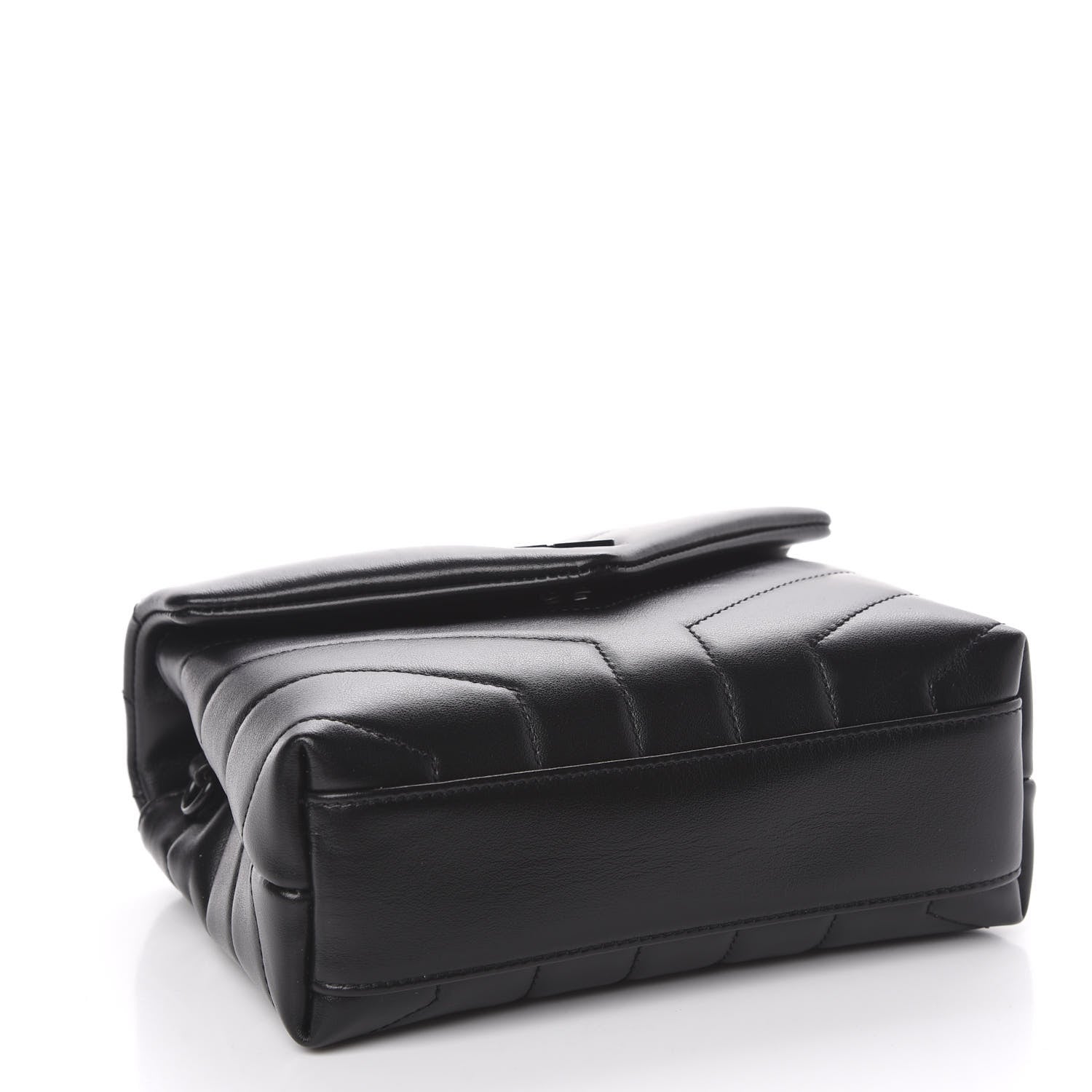 Saint Laurent Calfskin Y Quilted Monogram Toy Loulou Crossbody Bag Black 4 of 11
