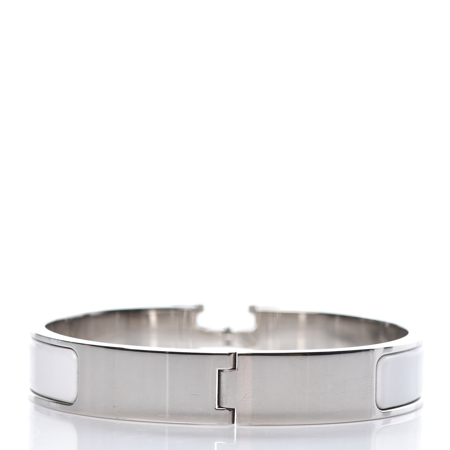 Hermes Enamel Narrow Clic Clac H Bracelet GM White 3 of 6