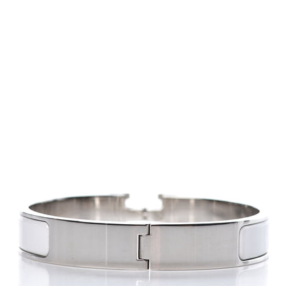 Hermes Enamel Narrow Clic Clac H Bracelet GM White 3 of 6