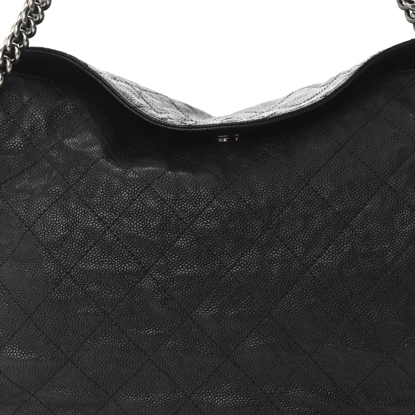 Caviar Quilted Simply CC Hobo Black