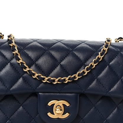 Chanel Lambskin Quilted Mini Pearl Crush Rectangular Flap Navy Blue 9 of 11