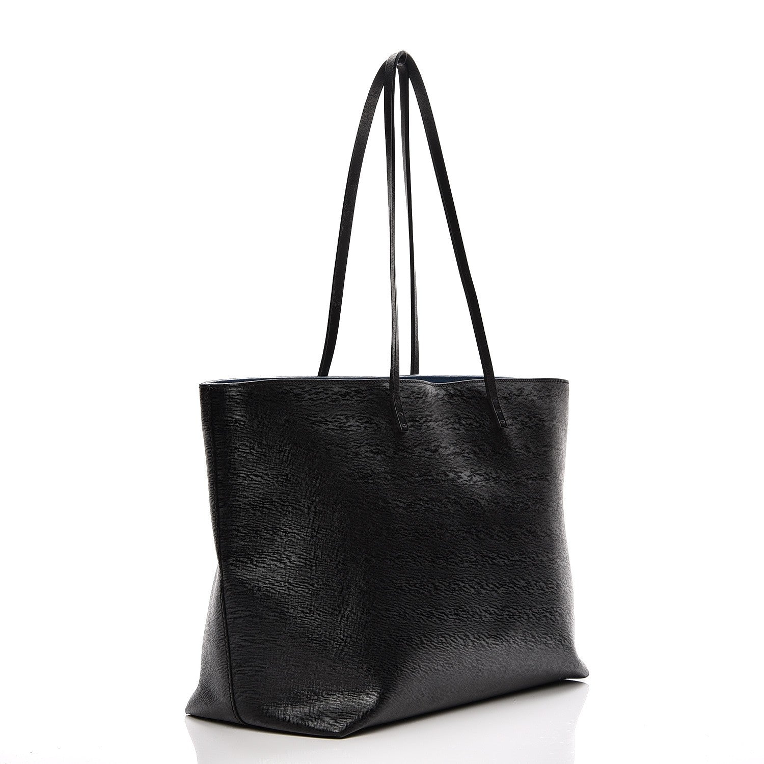 Fendi Vitello Elite Cuoio Monster Buggies Medium Roll Tote Black Multicolor Blue Cobalto 3 of 11