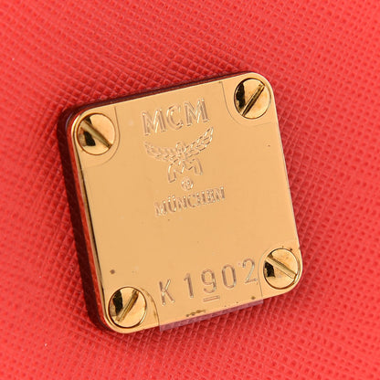 MCM Saffiano Nuovo Tote Hot Coral 7 of 9