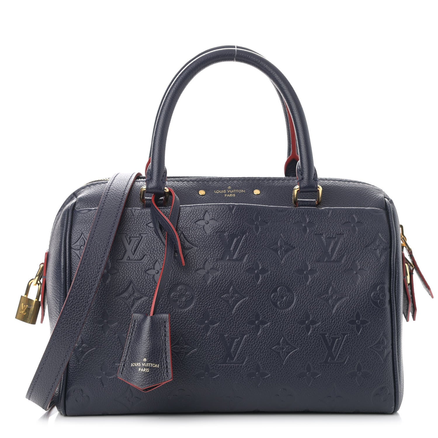 Louis Vuitton Empreinte Speedy Bandouliere 25 NM Marine Rouge 1 of 10