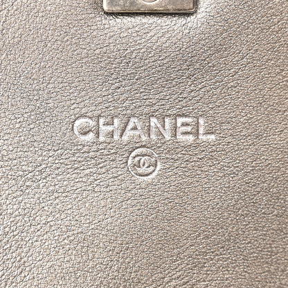 Chanel Metallic Calfskin Quilted Mini Coco Mail Clutch Ruthenium 6 of 10