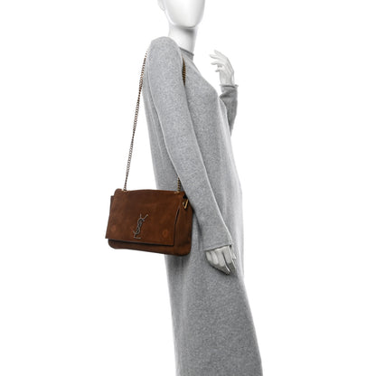 Saint Laurent Calfskin Monogram Large Kate Satchel Brown 2 of 16