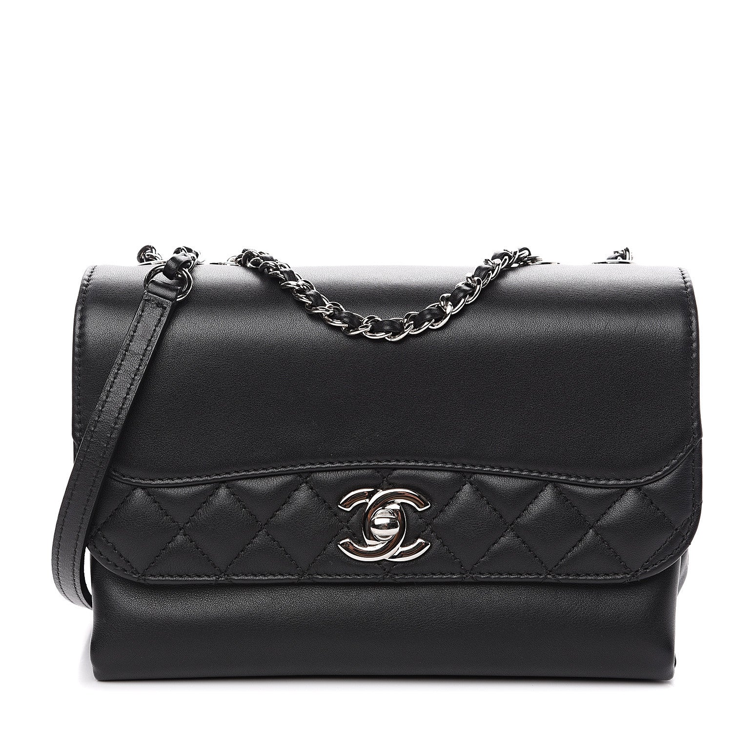 Chanel Calfskin Mini Tramezzo Flap Black 1 of 10