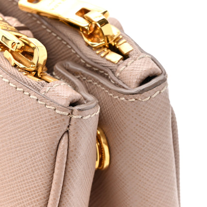Prada Saffiano Mini Galleria Double Zip Tote Cammeo 12 of 12