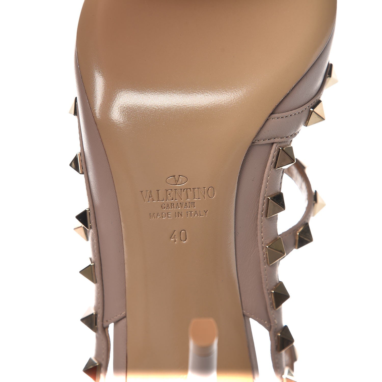 Valentino Garavani Nappa Rockstud Ankle Strap Pumps 40 Poudre 5 of 8