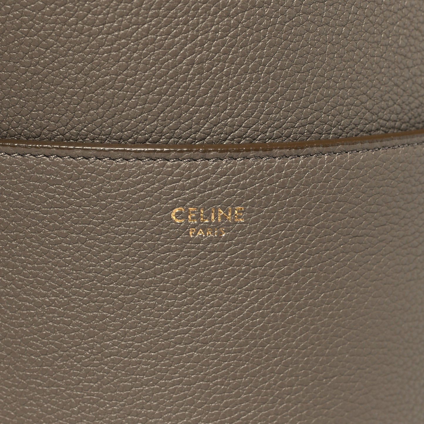 Soft Grained Calfskin Sangle Bucket Bag Taupe