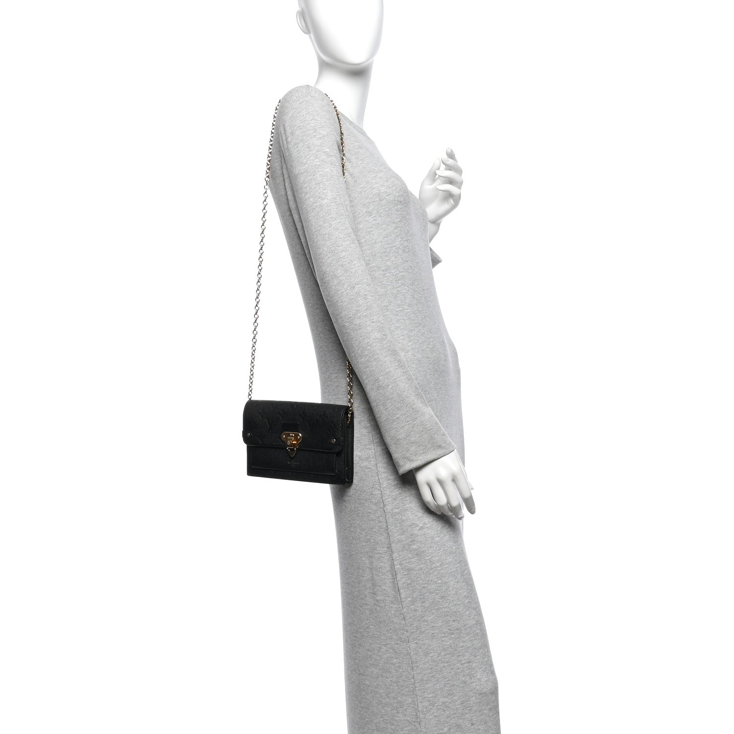 Louis Vuitton Empreinte Vavin Chain Wallet Black 2 of 11