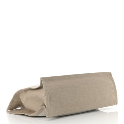 Saint Laurent Linen Calfskin Rive Gauche Tote Optic White 4 of 13