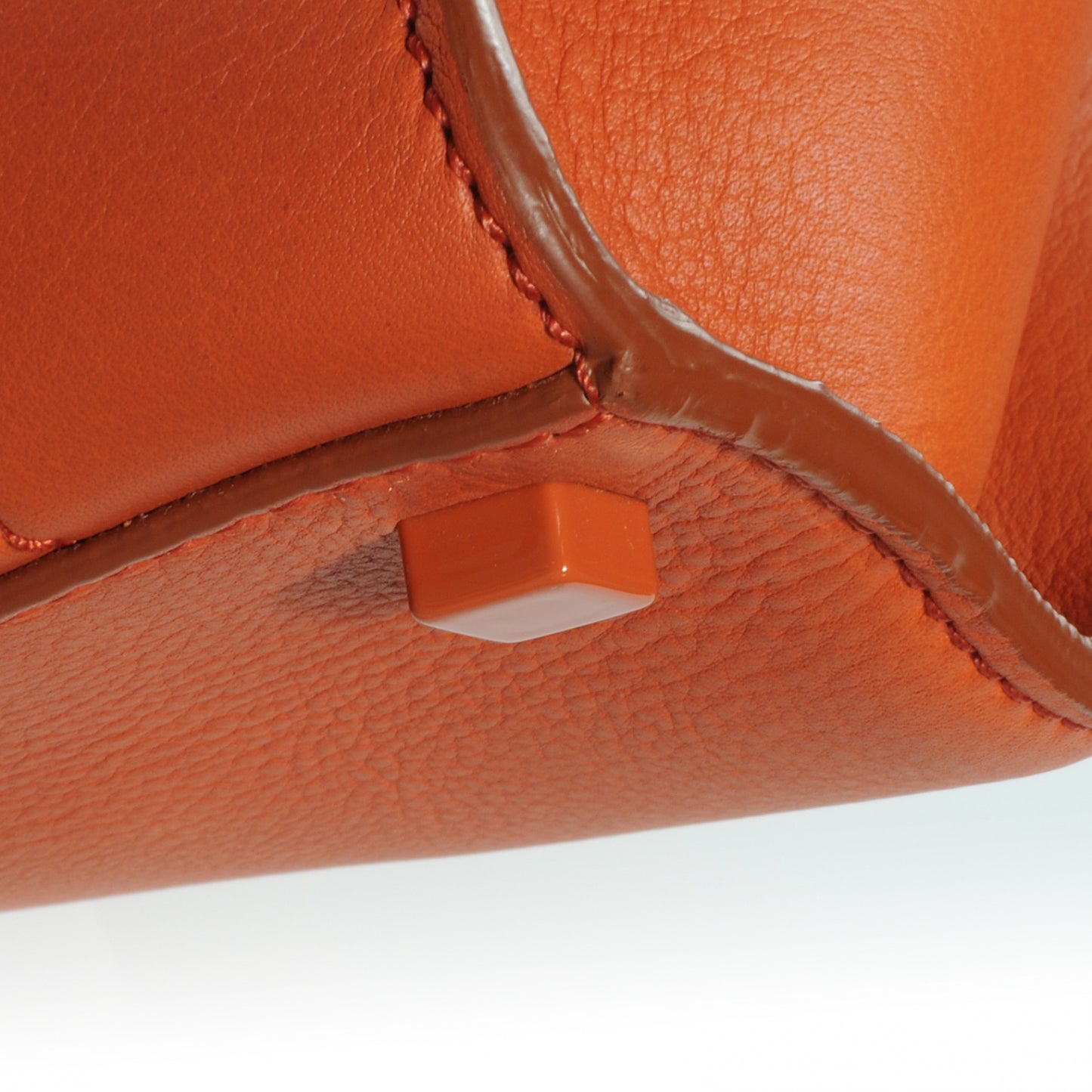 Smooth Calfskin Medium Phantom Luggage Bag Orange