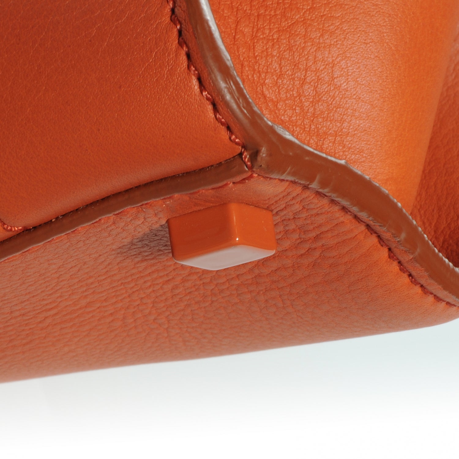 Celine Smooth Calfskin Medium Phantom Luggage Bag Orange 6 of 9