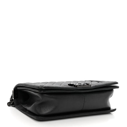Chanel Calfskin Quilted Medium Boy Flap So Black 4 of 14