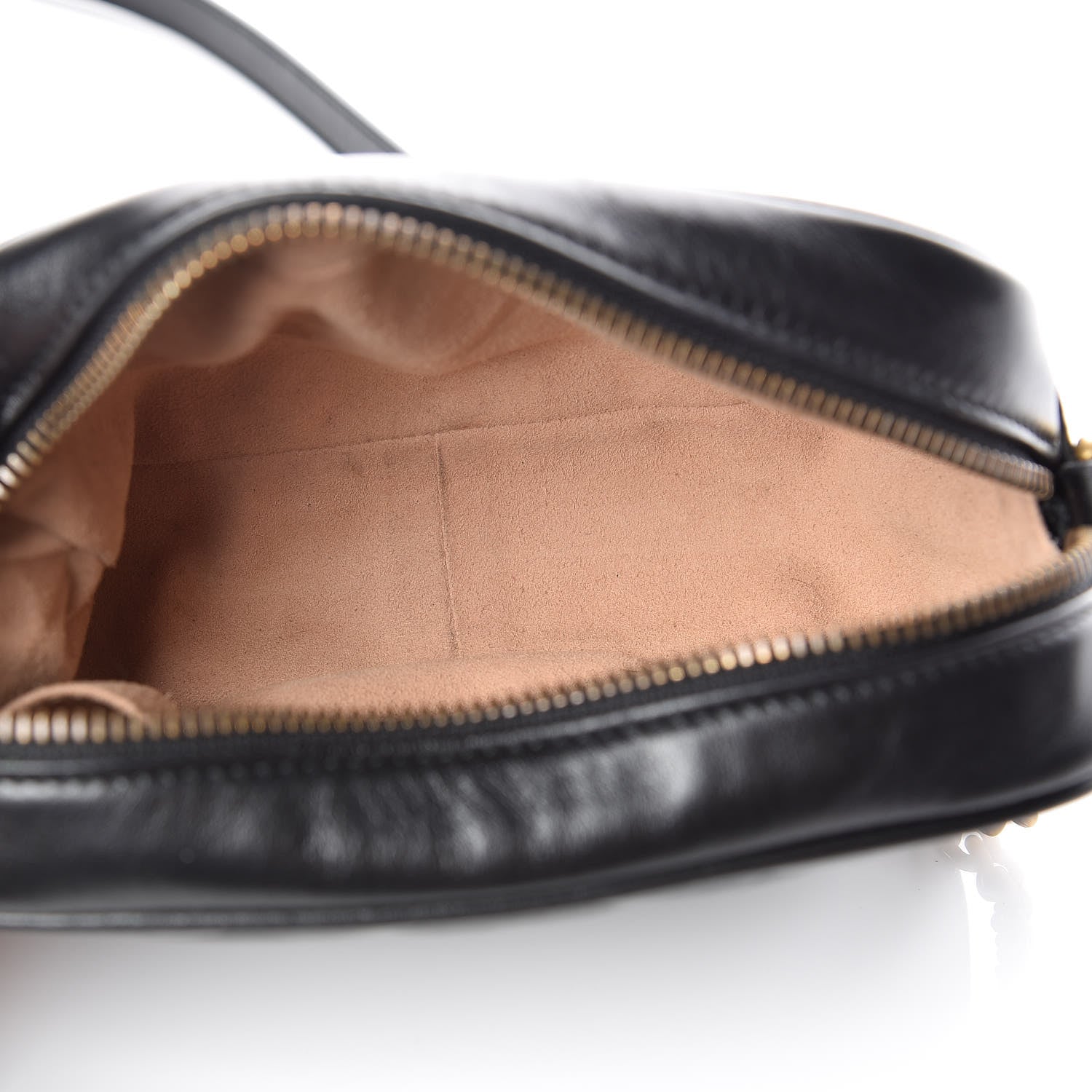 Gucci Calfskin Matelasse Mini GG Marmont Chain Shoulder Bag Black 5 of 9
