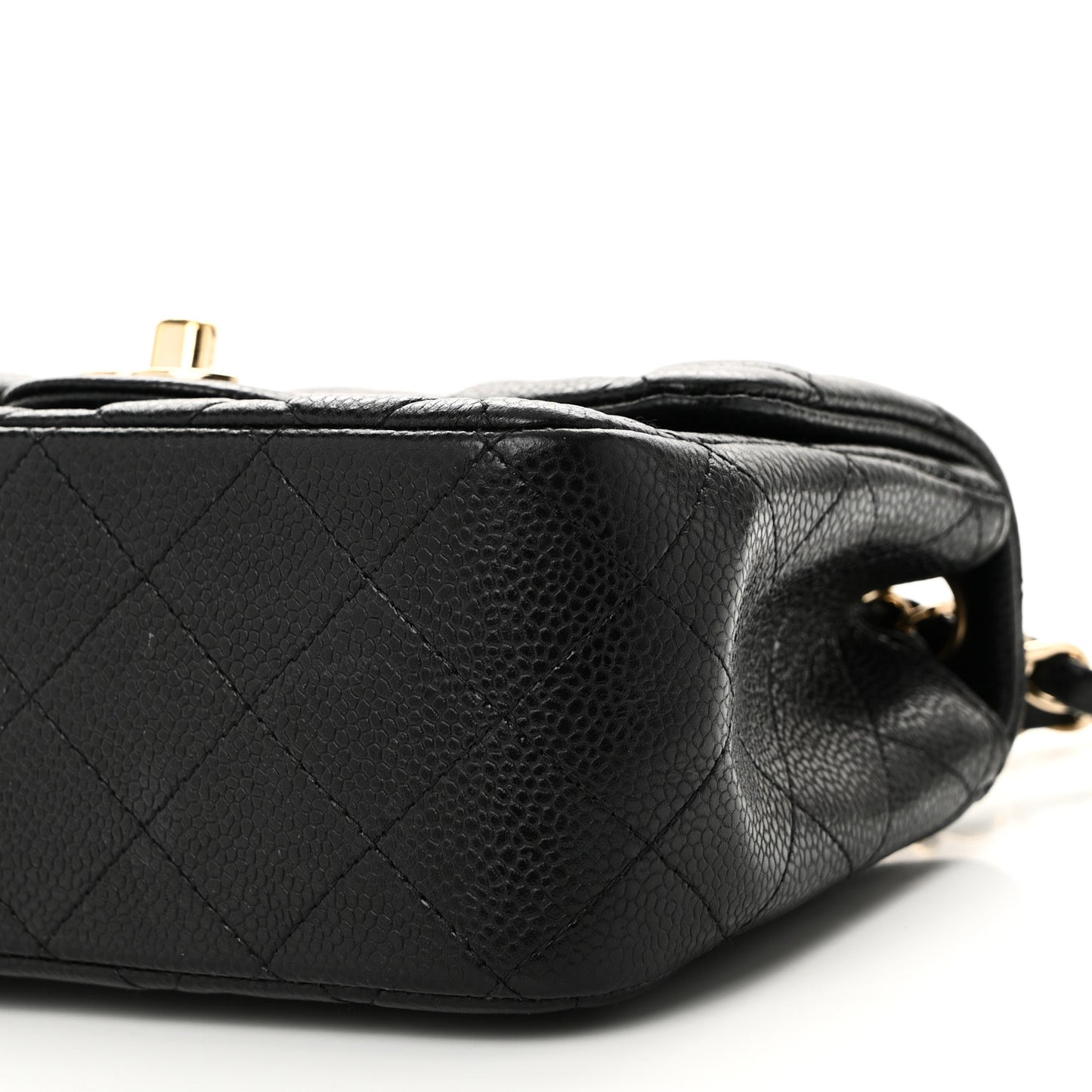 Caviar Quilted Mini Square Flap Black