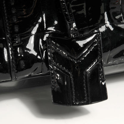 Saint Laurent Patent Croc Oversized Muse Black 12 of 14