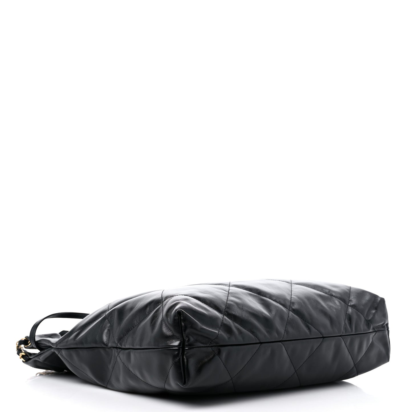 Shiny Calfskin Quilted Chanel 22 Black
