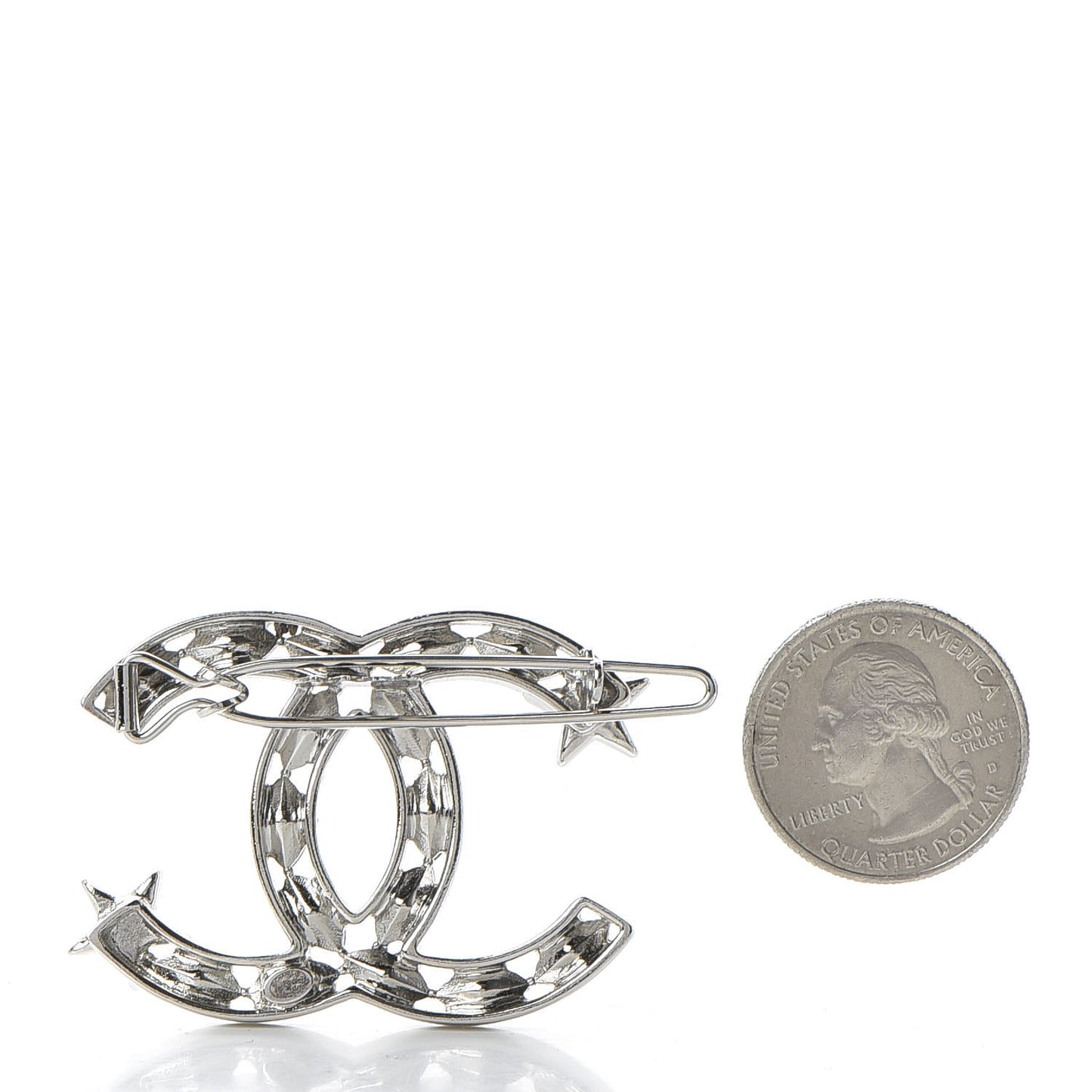 Crystal Starfall CC Hair Clip Silver