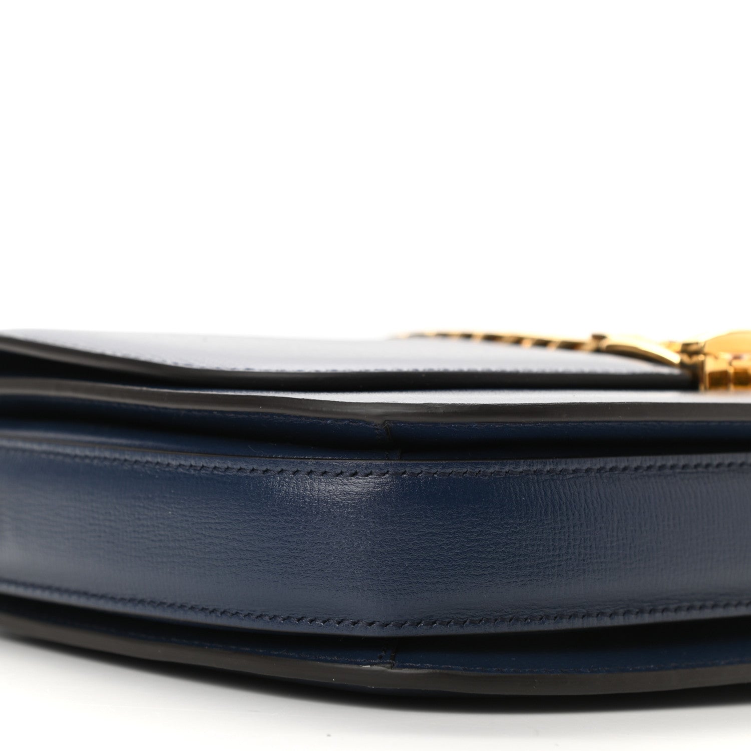 Gucci Azalea Calfskin Small Sylvie 1969 Flap Messenger Bag Blue 9 of 10