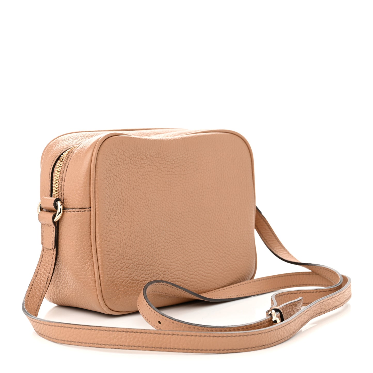 Pebbled Calfskin Small Soho Disco Bag Camelia