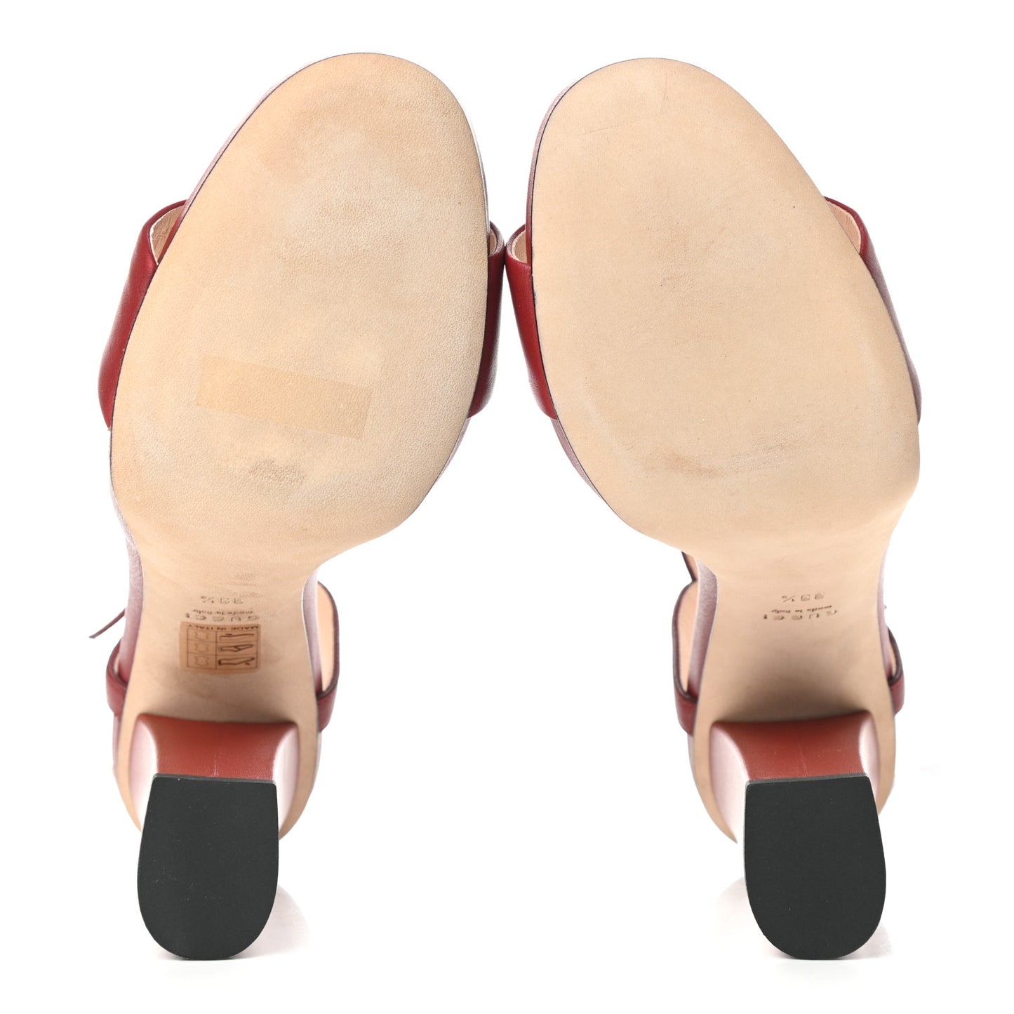 Calfskin Miro Soft Horsebit High Heel Sandals 39.5 Rosso