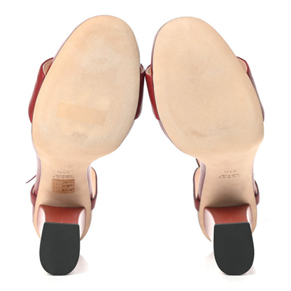 Gucci Calfskin Miro Soft Horsebit High Heel Sandals 39.5 Rosso 5 of 7