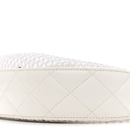 Chanel Mesh Shiny Lambskin Chain Hobo White 11 of 14