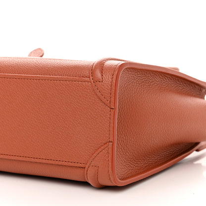 Celine Drummed Calfskin Nano Luggage Terracotta 11 of 12