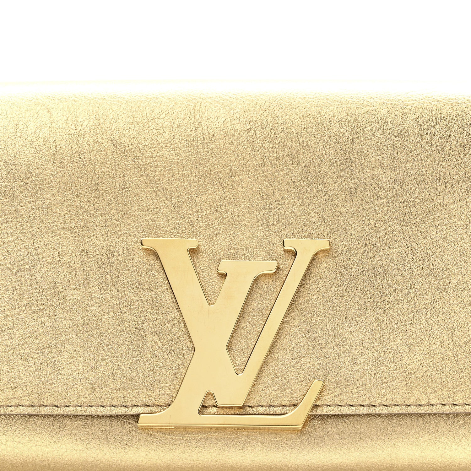 Louis Vuitton Calfskin Neo Sobe Louise EW Clutch Gold 7 of 7