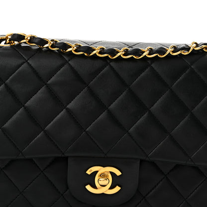 Chanel Lambskin Quilted Medium Double Flap Black 9 of 14