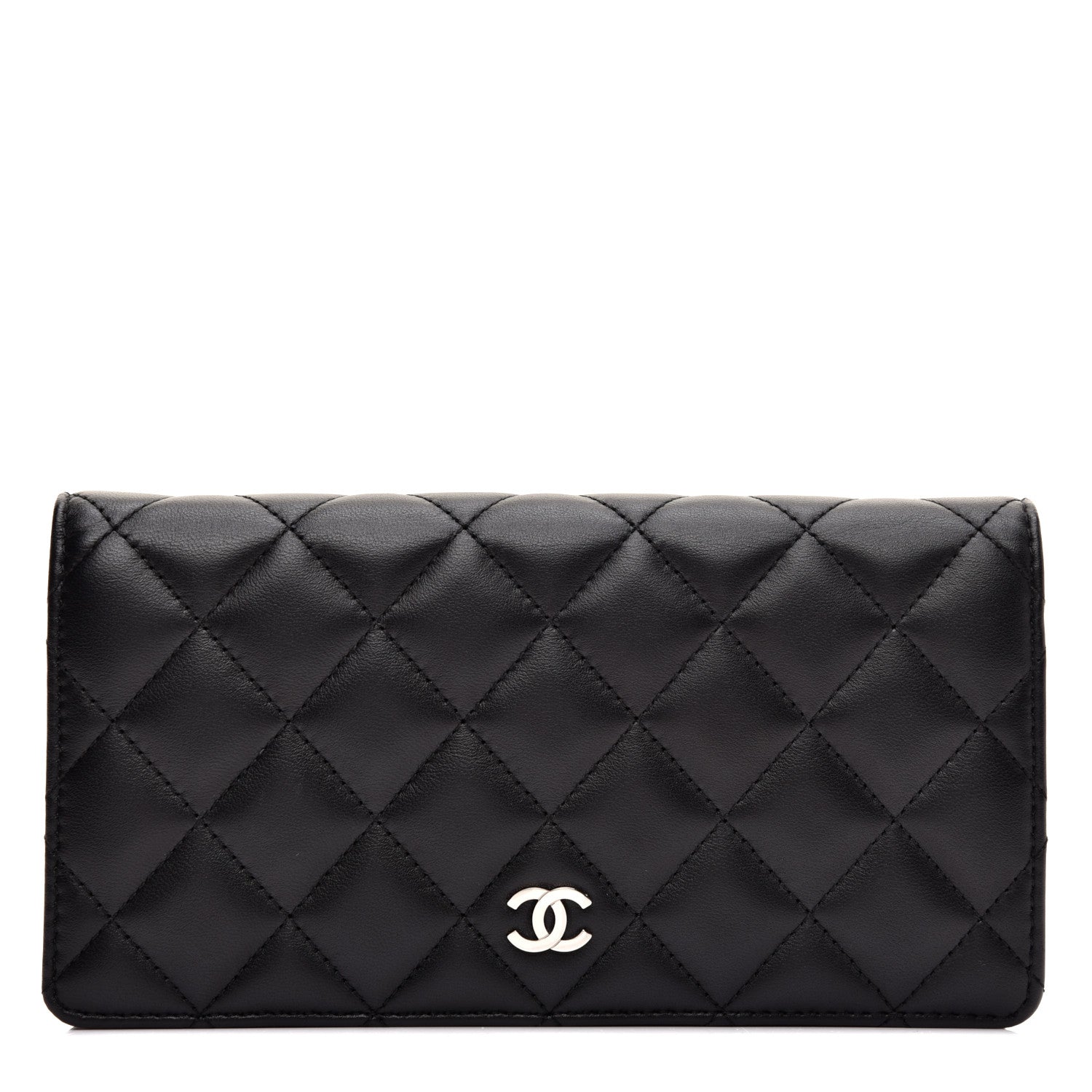 Chanel Lambskin Quilted Yen Wallet Black 1 of 8